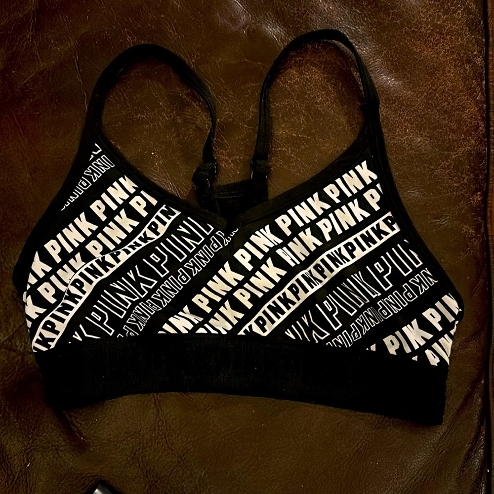 PINK sports bra.  Color black.  Size small.